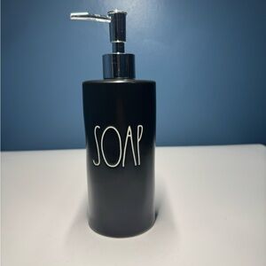 Rae Dunn "SOAP" Ceramic Dispenser - Artisan Collection, black